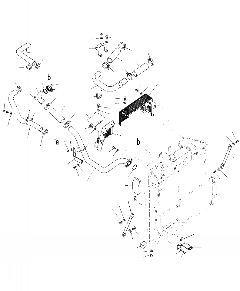 Схема запчастей Komatsu PC220LC-8 - C-AA ПОСЛЕОХЛАДИТЕЛЬ ТРУБЫ СИСТЕМА ОХЛАЖДЕНИЯ