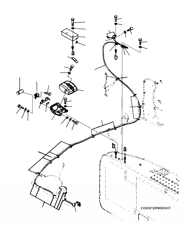 Схема запчастей Komatsu PC220LC-8 - E-A ЗАДН. VIEW МОНИТОРING СИСТЕМА  CAMERA (заводской номер A88- UP) ЭЛЕКТРИКА