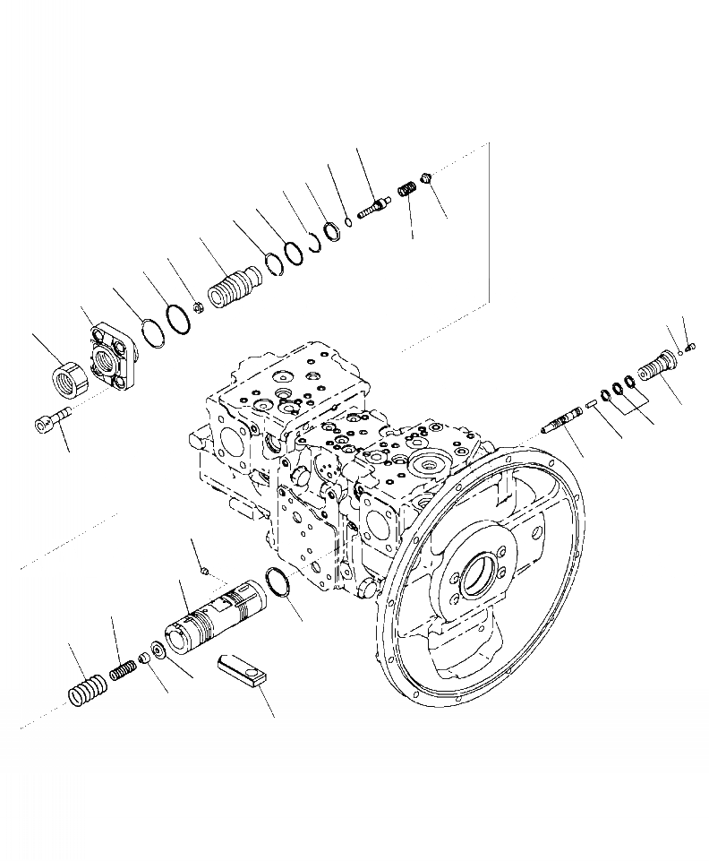 Схема запчастей Komatsu PC220LC-8 - H-A ОСНОВН. НАСОС ПЕРЕДН. PC КЛАПАН ГИДРАВЛИКА