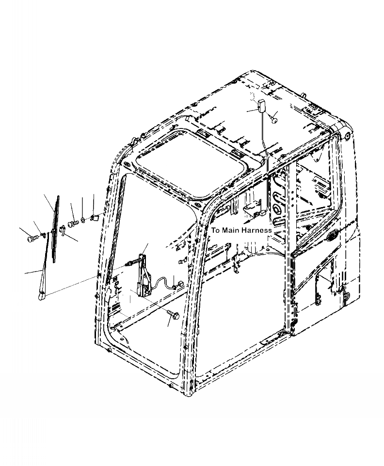 Схема запчастей Komatsu PC220LC-8 - K-8A КАБИНА ОКНА ДВОРНИКИ И ОСВЕЩЕНИЕ OPERATOR\XD S ОБСТАНОВКА И СИСТЕМА УПРАВЛЕНИЯ