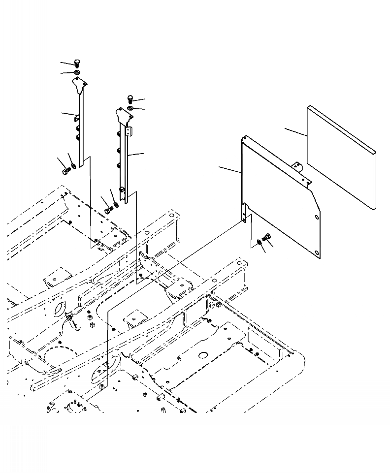 Схема запчастей Komatsu PC220LC-8 - M-A РАМА КАБИНА ЧАСТИ КОРПУСА