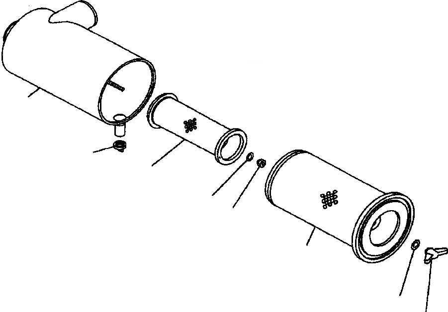 Схема запчастей Komatsu PC220LL-6 - FIG. B-A ВОЗДУХООЧИСТИТЕЛЬ КОМПОНЕНТЫ ДВИГАТЕЛЯ