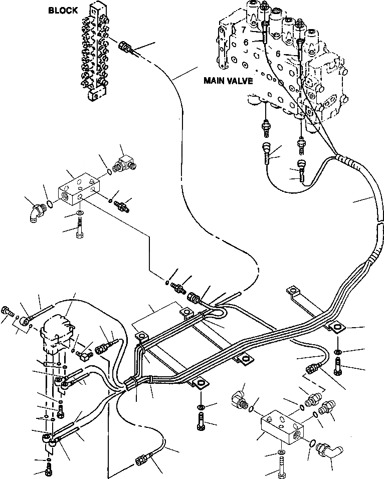Схема запчастей Komatsu PC220LL-6 - FIG. K-A PPC ЛИНИЯ ХОДА - БЕЗ КАБИНЫ RISER КАБИНА ОПЕРАТОРА И СИСТЕМА УПРАВЛЕНИЯ