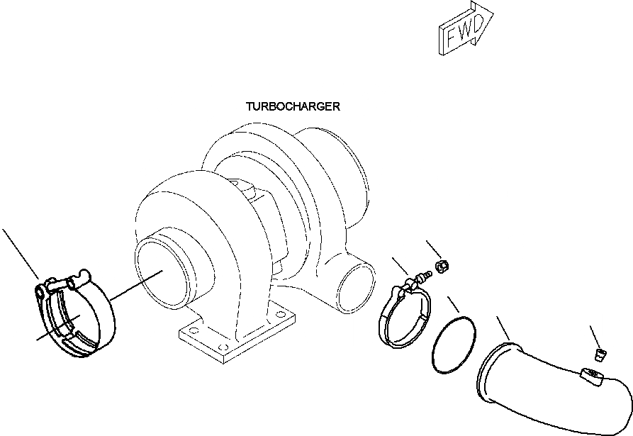 Схема запчастей Komatsu PC220LL-7L - FIG. A9-AA ТУРБОНАГНЕТАТЕЛЬ - ОТВОД ВЫХЛОПН. ГАЗОВ ДВИГАТЕЛЬ