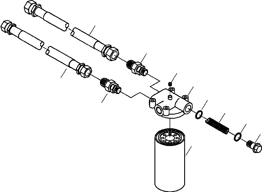 Схема запчастей Komatsu PC220LL-7L - FIG. A9-AA МАСЛ. ФИЛЬТР И ТРУБЫ ДВИГАТЕЛЬ