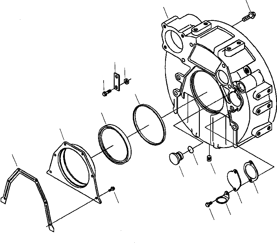 Схема запчастей Komatsu PC220LL-7L - FIG. A8-AA КАРТЕР МАХОВИКА ДВИГАТЕЛЬ
