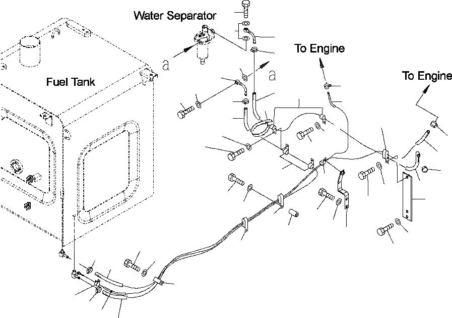 Схема запчастей Komatsu PC220LL-7L - FIG. D-A ТОПЛИВНАЯ ЛИНИЯ ТОПЛИВН. БАК. AND КОМПОНЕНТЫ
