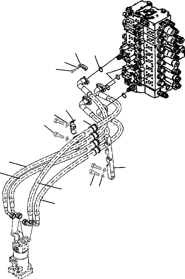 Схема запчастей Komatsu PC220LL-7L - FIG. H-A ГИДРОЛИНИЯ - ЛИНИЯ ХОДА ГИДРАВЛИКА