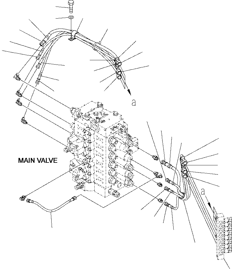 Схема запчастей Komatsu PC220LL-7L - FIG. H8-A ГИДРОЛИНИЯ - ОСНОВН. ЛИНИЯ PPC - ШЛАНГИ ГИДРАВЛИКА