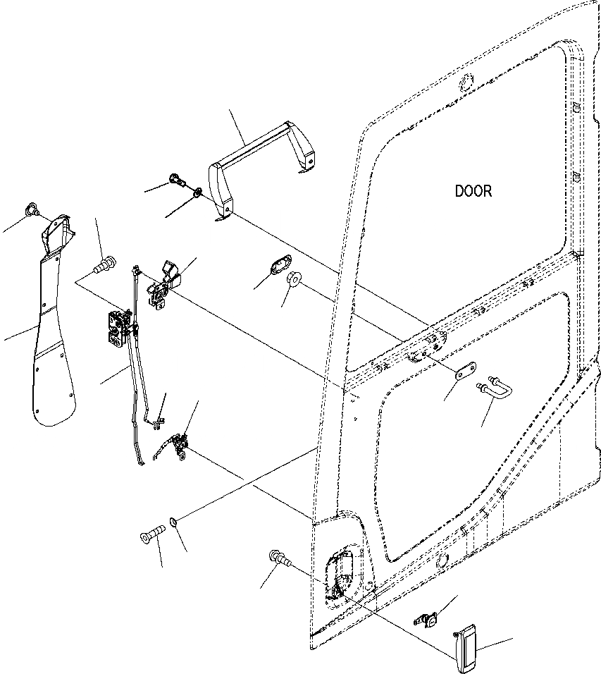 Схема запчастей Komatsu PC220LL-7L - FIG. K-A КАБИНА - ЗАМОК ДВЕРИ КАБИНА ОПЕРАТОРА И СИСТЕМА УПРАВЛЕНИЯ