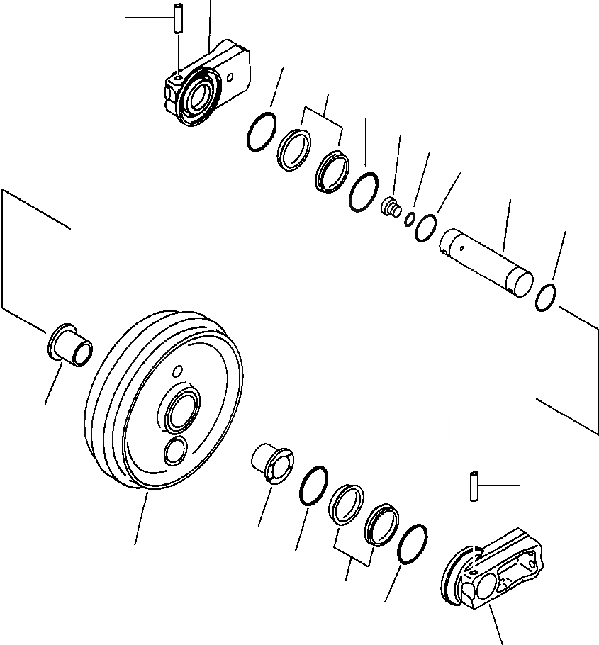 Схема запчастей Komatsu PC220LL-7L - FIG. R-A ПЕРЕДН. ЛЕНИВЕЦ - СТАНДАРТН. DUTY ХОДОВАЯ