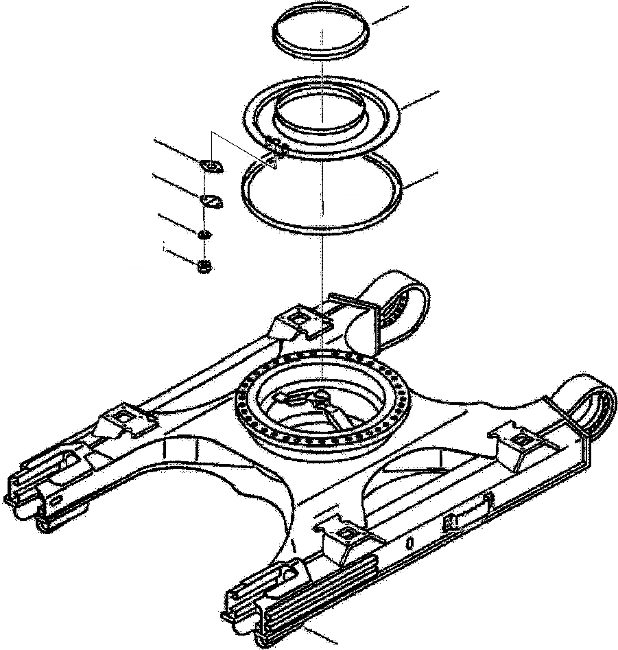 Схема запчастей Komatsu PC220LL-7L - FIG. R-A ГУСЕНИЧНАЯ РАМА ХОДОВАЯ