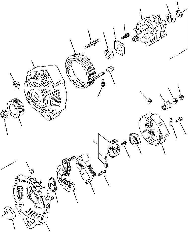 Схема запчастей Komatsu PC220LL-8 - A9-AA ГЕНЕРАТОР V - A ДВИГАТЕЛЬ