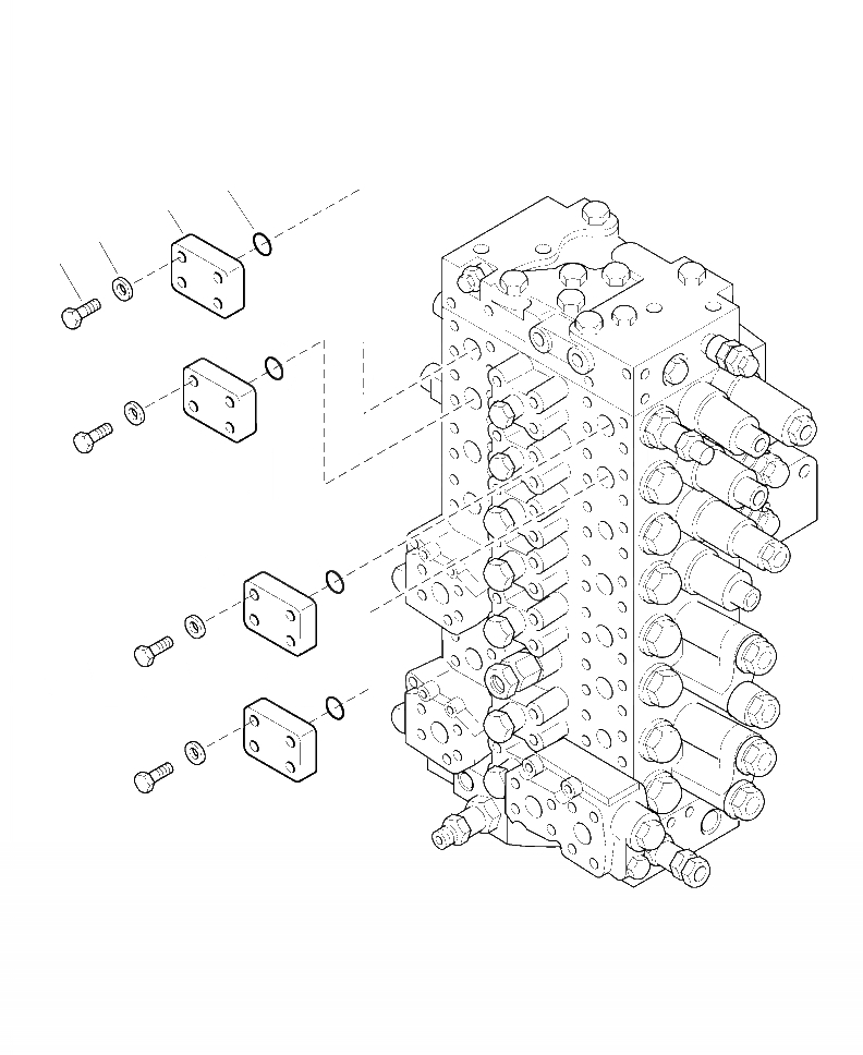 Схема запчастей Komatsu PC220LL-8 - H-9A ОСНОВН. УПРАВЛЯЮЩ. КЛАПАН ЗАГЛУШКА КОМПЛЕКТ ГИДРАВЛИКА