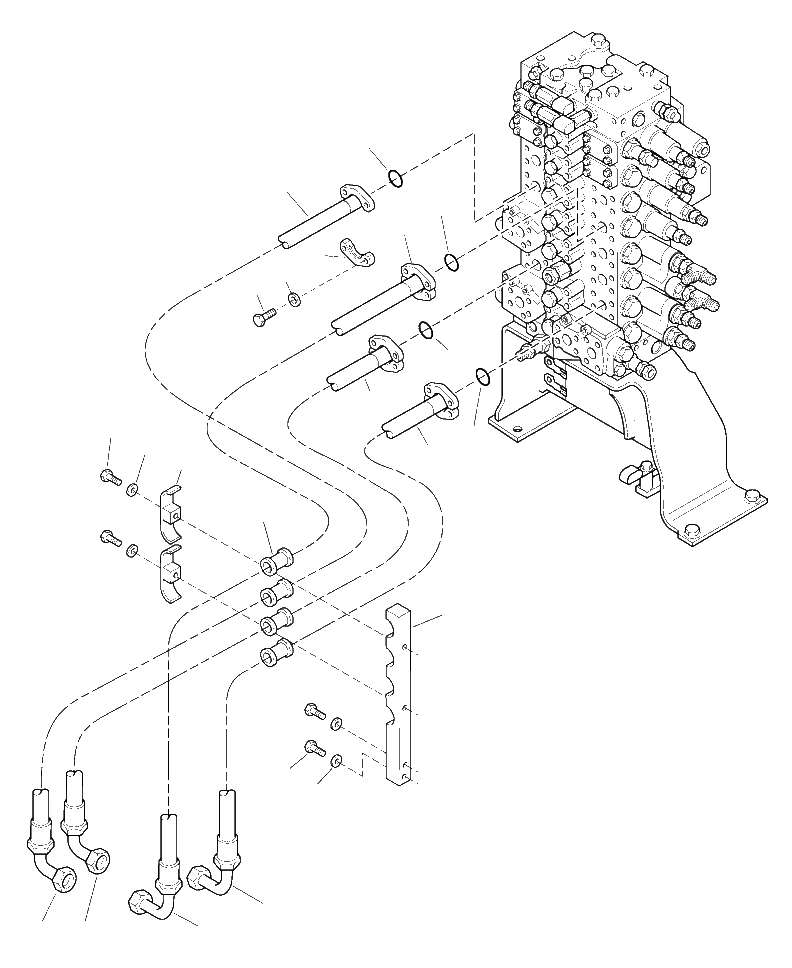 Схема запчастей Komatsu PC220LL-8 - H-A ГИДРОЛИНИЯ ЛИНИЯ ХОДА ГИДРАВЛИКА