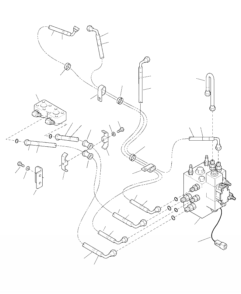 Схема запчастей Komatsu PC220LL-8 - H87-A ГИДРОЛИНИЯ SOFT ЛИНИЯ ПОВОРОТА - БЛОК КОЛЛЕКТОР - КЛАПАН КОЛЛЕКТОР ГИДРАВЛИКА