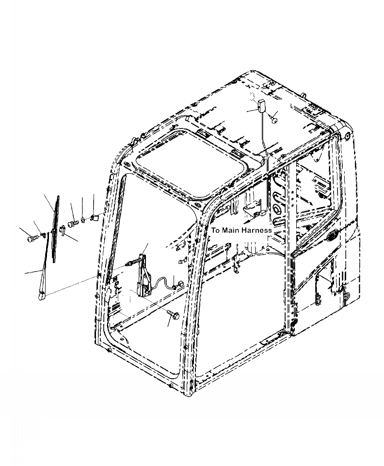 Схема запчастей Komatsu PC220LL-8 - K-8A КАБИНА ОКНА ДВОРНИКИ И ИНТЕРЬЕР LIGHT OPERATOR\XD S ОБСТАНОВКА И СИСТЕМА УПРАВЛЕНИЯ