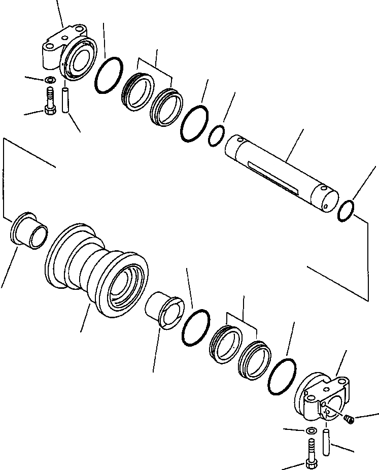 Схема запчастей Komatsu PC220LL-8 - R-A ОПОРНЫЙ КАТОК (заводской номер A877-) ХОДОВАЯ
