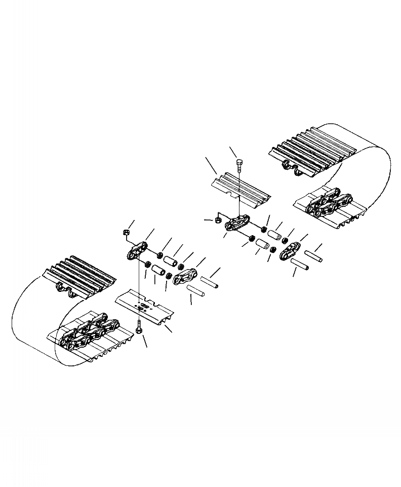 Схема запчастей Komatsu PC220LL-8 - R-A ГУСЕНИЦЫ ТРОЙНОЙ ГРУНТОЗАЦЕП. - 7 MM ШИР. ХОДОВАЯ