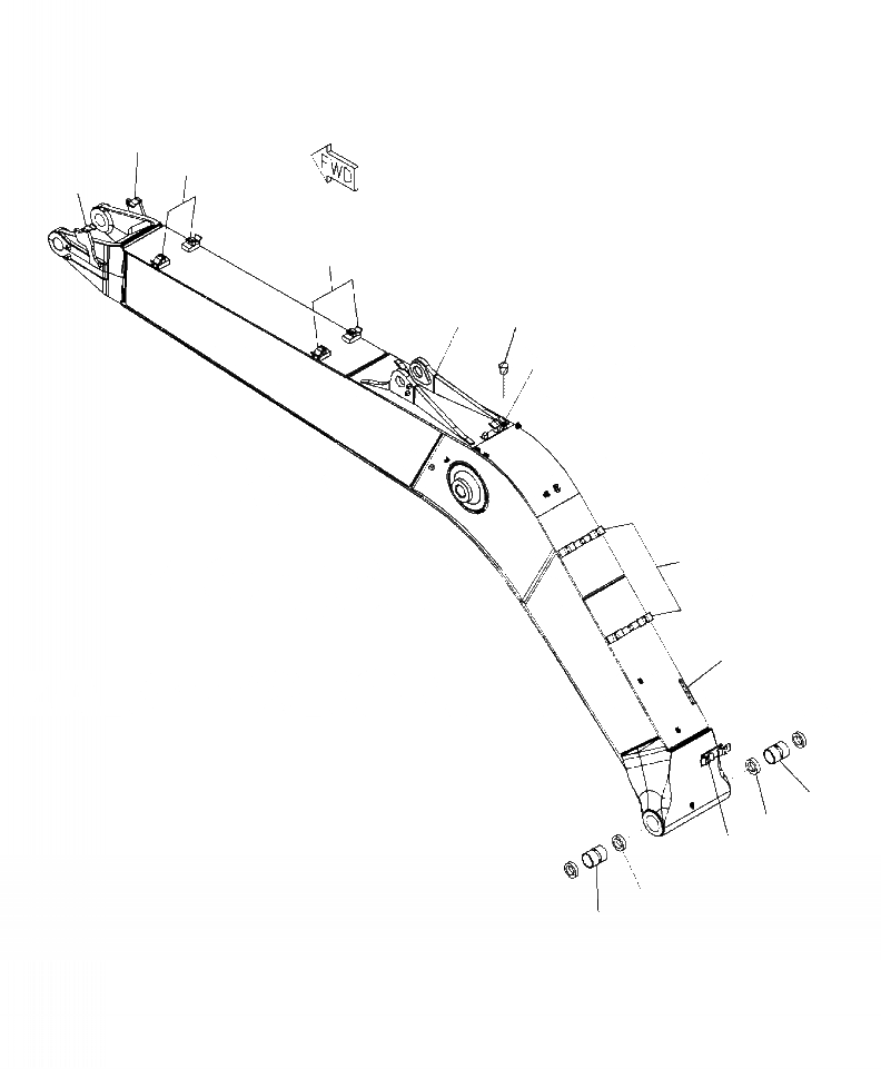 Схема запчастей Komatsu PC220LL-8 - T-A СТРЕЛА УСИЛ. РАБОЧЕЕ ОБОРУДОВАНИЕ