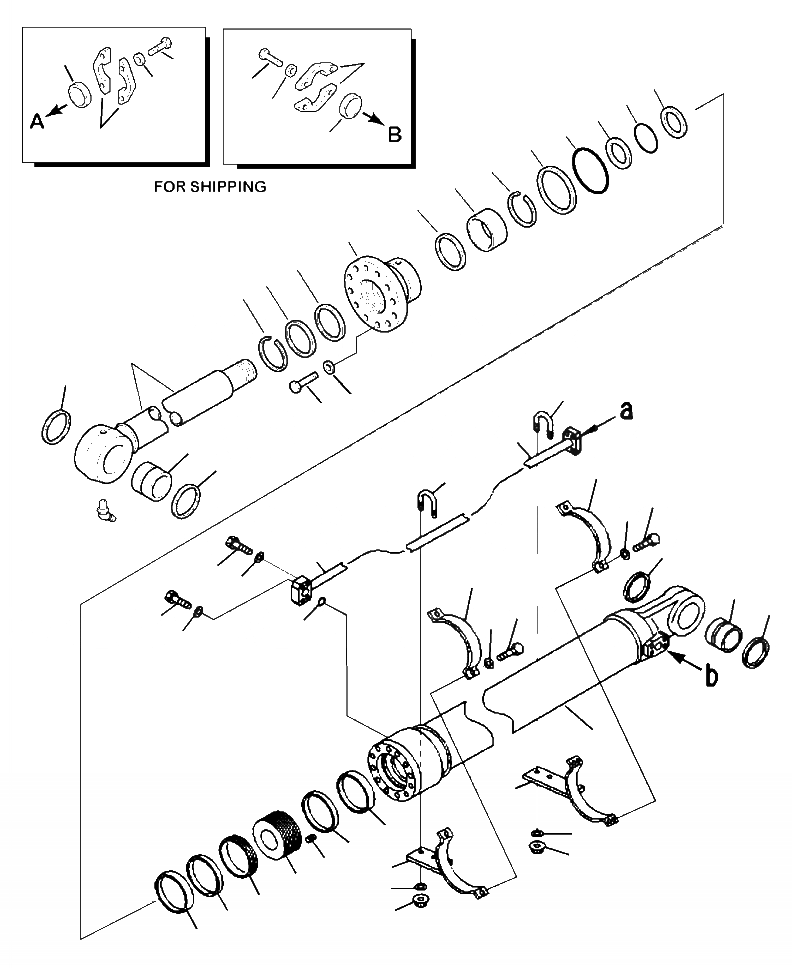 Схема запчастей Komatsu PC220LL-8 - T-A LOG ПОГРУЗ. HEEL ЦИЛИНДР РАБОЧЕЕ ОБОРУДОВАНИЕ