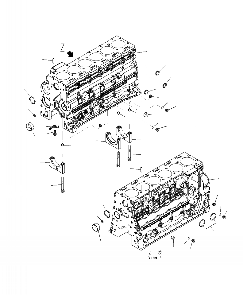 Схема запчастей Komatsu PC240LC-10 - A9- БЛОК ЦИЛИНДРОВ ДВИГАТЕЛЬ