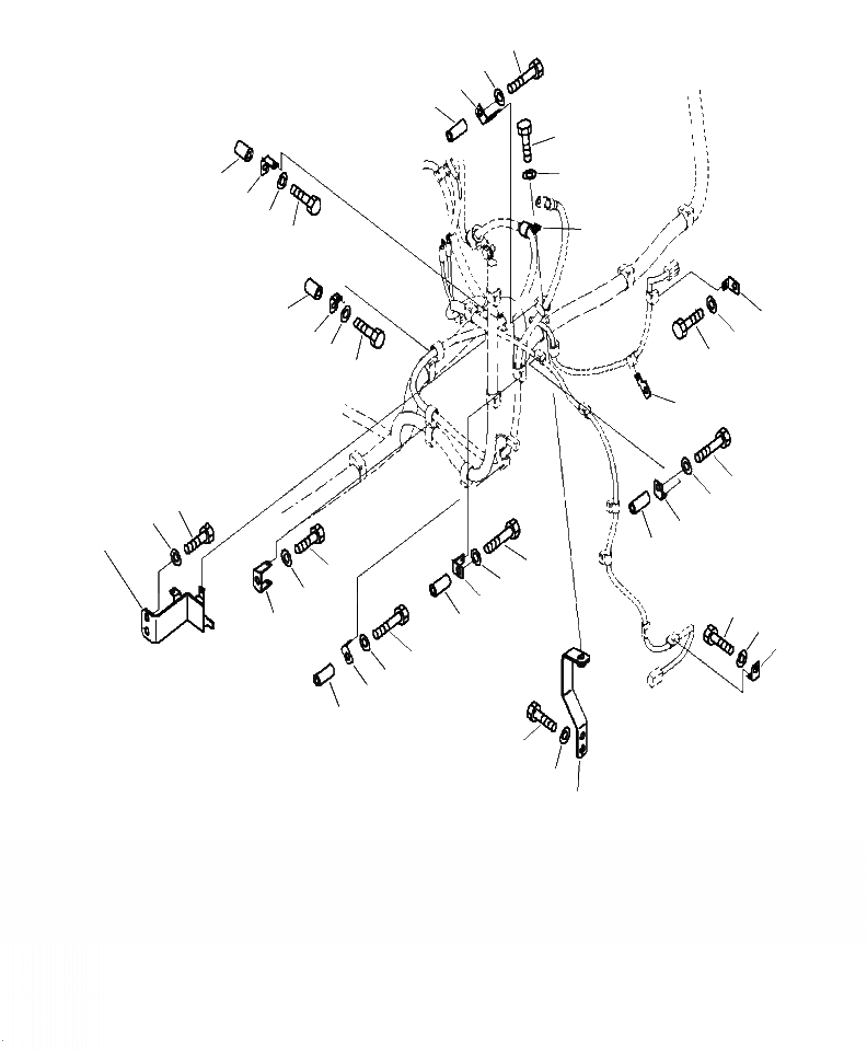 Схема запчастей Komatsu PC240LC-10 - E- ОСНОВН. ПРОВОДКА КРЕПЛЕНИЕS И КРЕПЛЕНИЕ (/) ЭЛЕКТРИКА