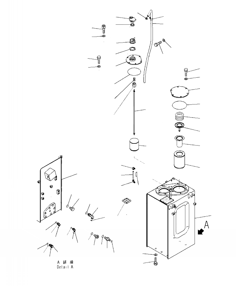 Схема запчастей Komatsu PC240LC-10 - H- HYDRAUIC БАК С -ДОПОЛН. АКТУАТОР ТРУБЫ, АККУМУЛЯТОР ГИДРАВЛИКА
