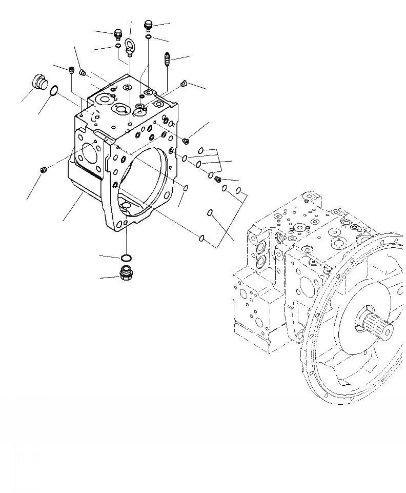 Схема запчастей Komatsu PC240LC-10 - H- ОСНОВН. ПОРШЕНЬ НАСОС ВНУТР. ЧАСТИ (/) ГИДРАВЛИКА
