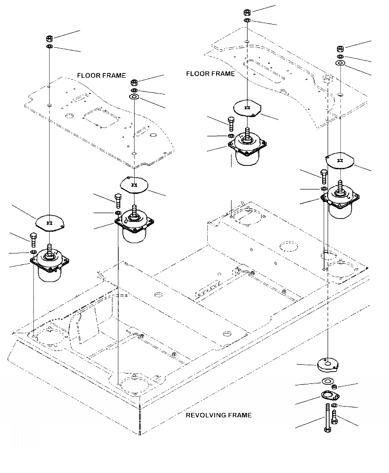 Схема запчастей Komatsu PC240LC-10 - K- КАБИНА КРЕПЛЕНИЕ ПОЛАS OPERATOR\XD S ОБСТАНОВКА И СИСТЕМА УПРАВЛЕНИЯ
