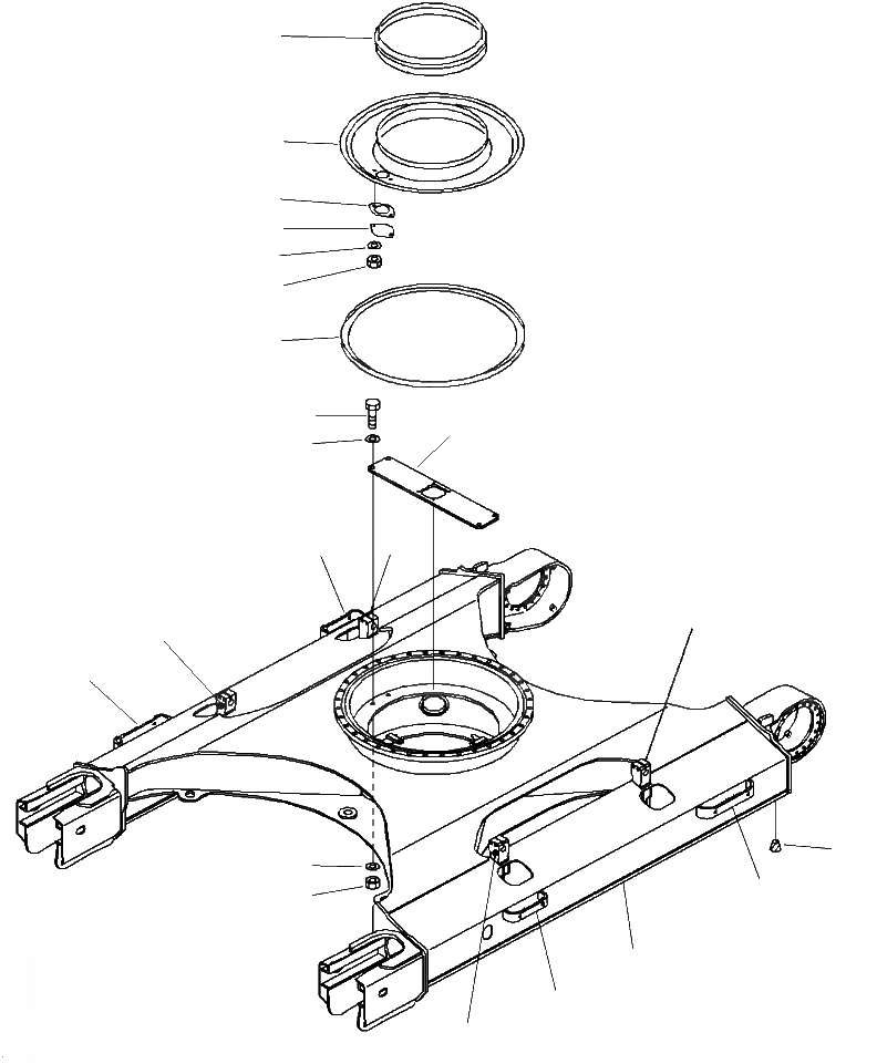 Схема запчастей Komatsu PC240LC-10 - R- ГУСЕНИЧНАЯ РАМА НИЖН.CARRIAGE