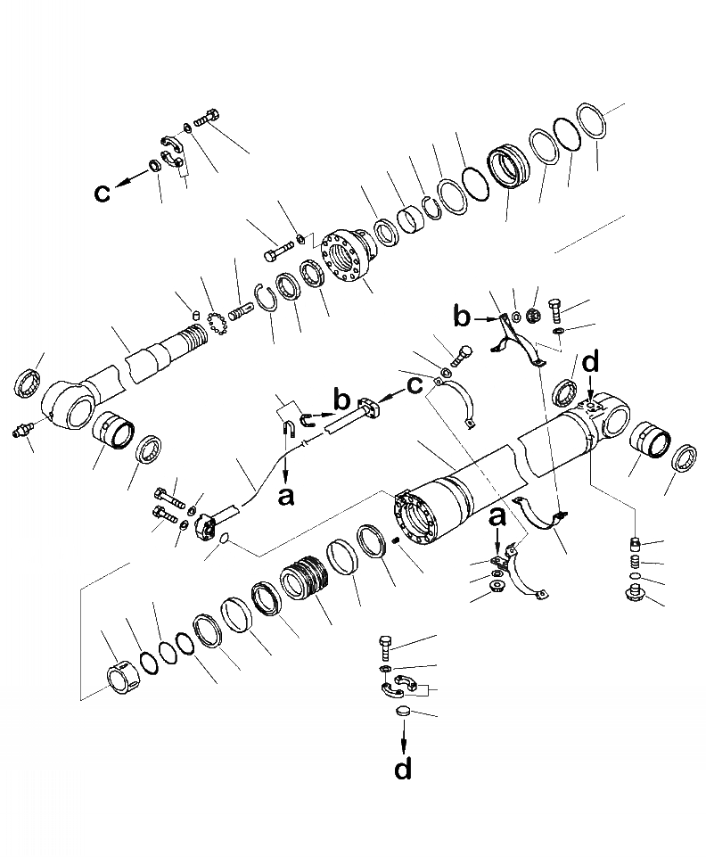 Схема запчастей Komatsu PC240LC-10 - T- ЦИЛИНДР РУКОЯТИ РАБОЧЕЕ ОБОРУДОВАНИЕ