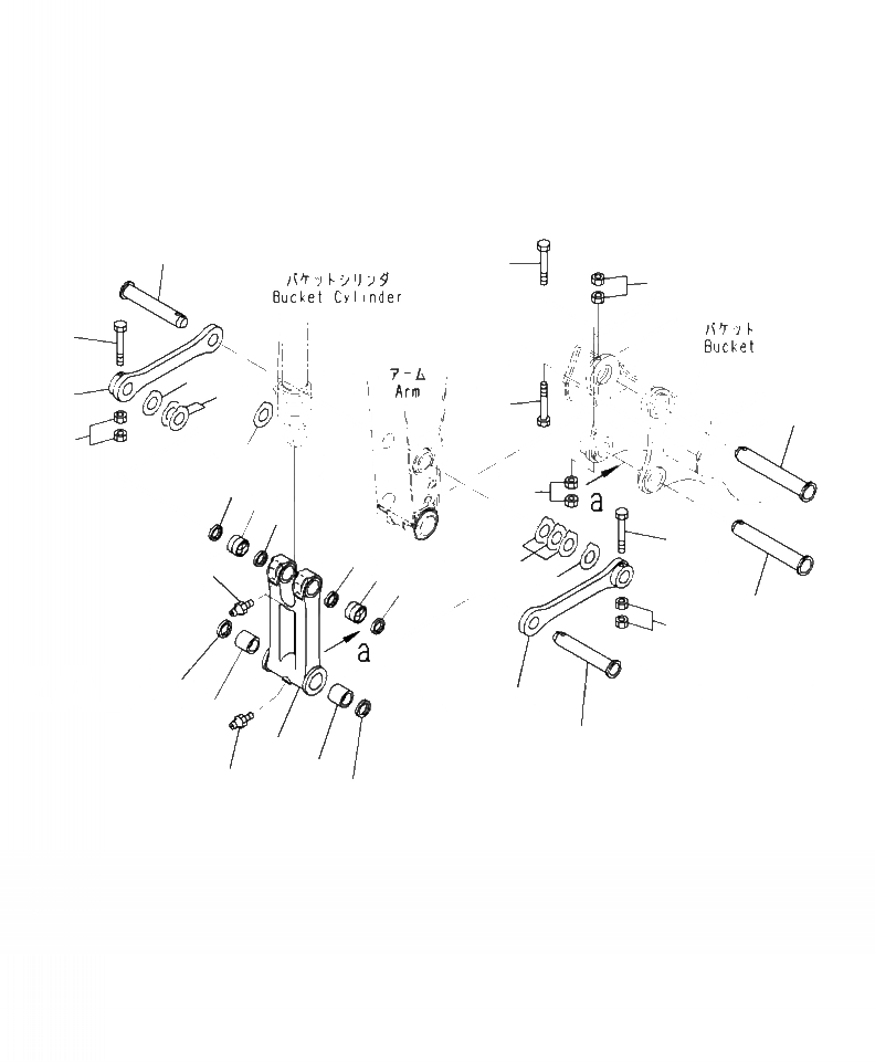 Схема запчастей Komatsu PC240LC-10 - T- РУКОЯТЬ СОЕДИНЕНИЕ КОВША РАБОЧЕЕ ОБОРУДОВАНИЕ