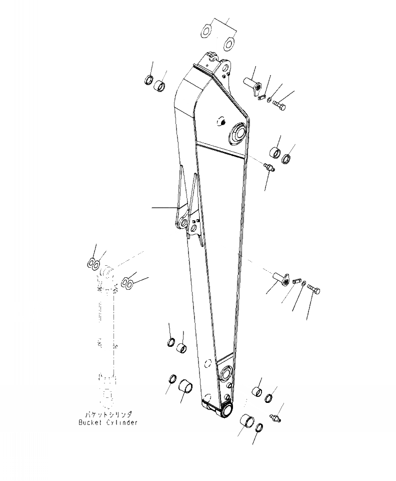 Схема запчастей Komatsu PC240LC-10 - T- РУКОЯТЬ, MM УДЛИНН. РУКОЯТЬ РАБОЧЕЕ ОБОРУДОВАНИЕ