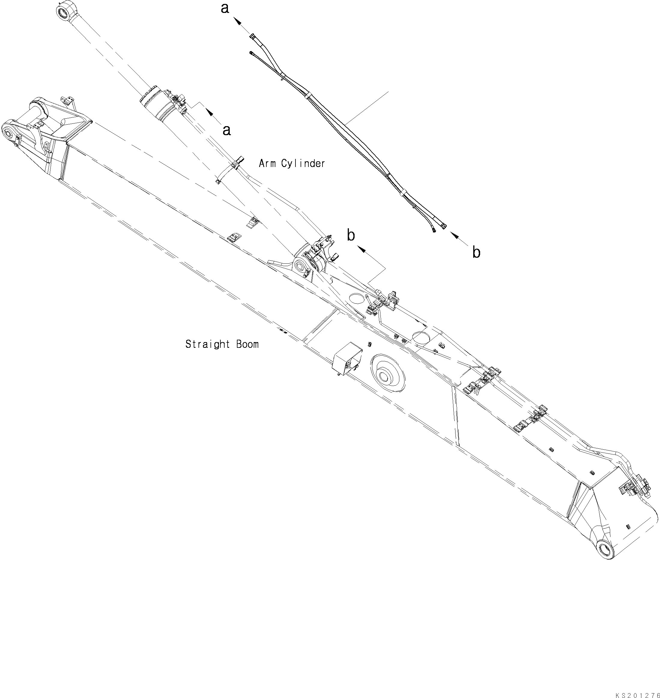 Схема запчастей Komatsu PC240LC - ЦИЛИНДР РУКОЯТИКЛАПАН БЕЗОПАСНОСТИ ЛИНИЯ (/) T РАБОЧЕЕ ОБОРУДОВАНИЕ