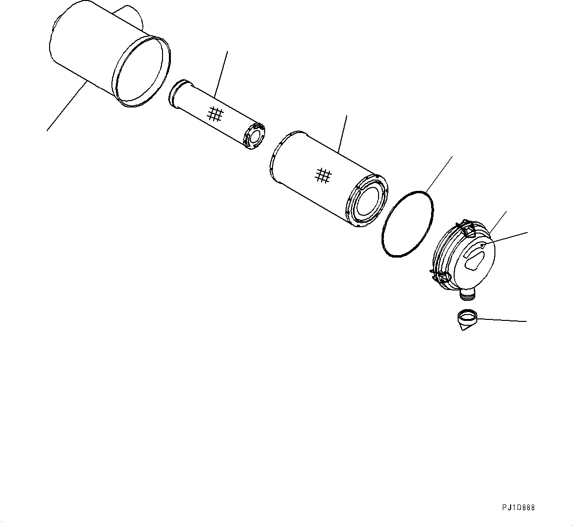 Схема запчастей Komatsu PC240LC-8 - ВПУСК ВОЗДУХА СОЕДИН-Е, ВНУТР. ЧАСТИ, ВОЗДУХООЧИСТИТЕЛЬ ВПУСК ВОЗДУХА СОЕДИН-Е