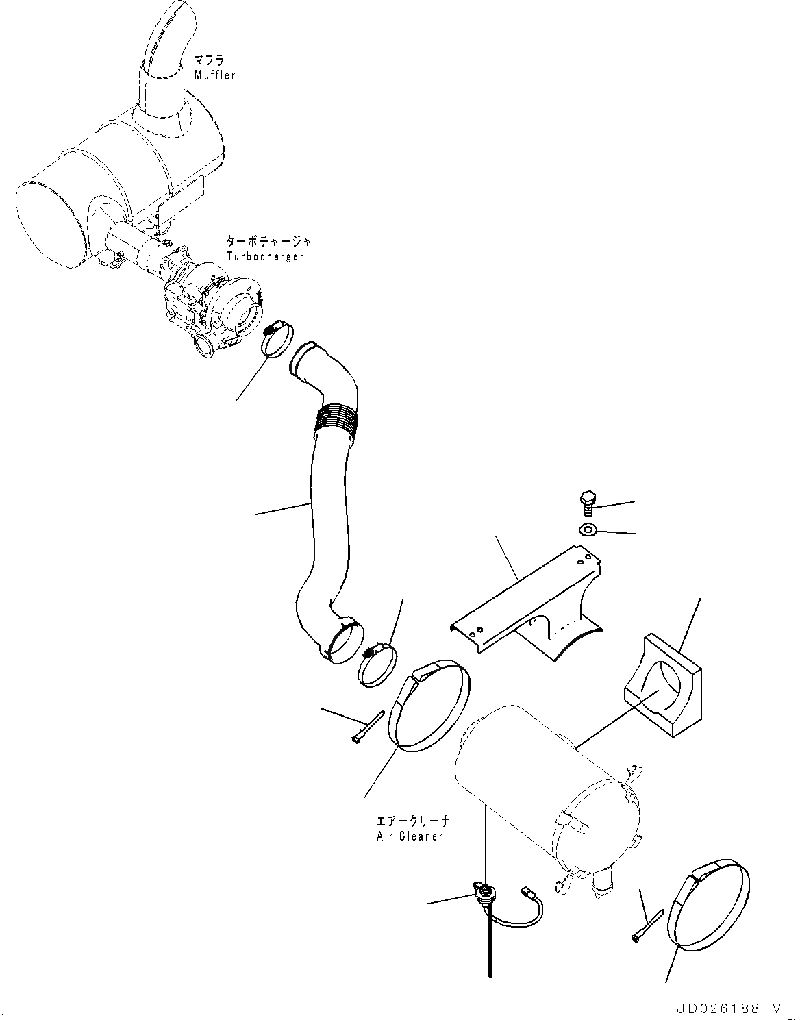 Схема запчастей Komatsu PC240LC-8 - ВПУСК ВОЗДУХА СОЕДИН-Е, КРЕПЛЕНИЕ ВПУСК ВОЗДУХА СОЕДИН-Е