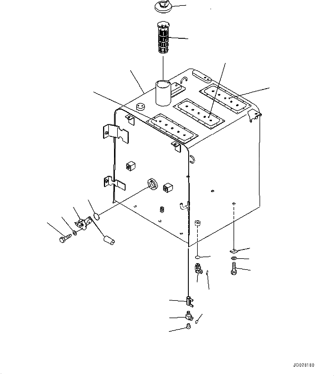 Схема запчастей Komatsu PC240LC-8 - ТОПЛИВН. БАК. ТОПЛИВН. БАК.