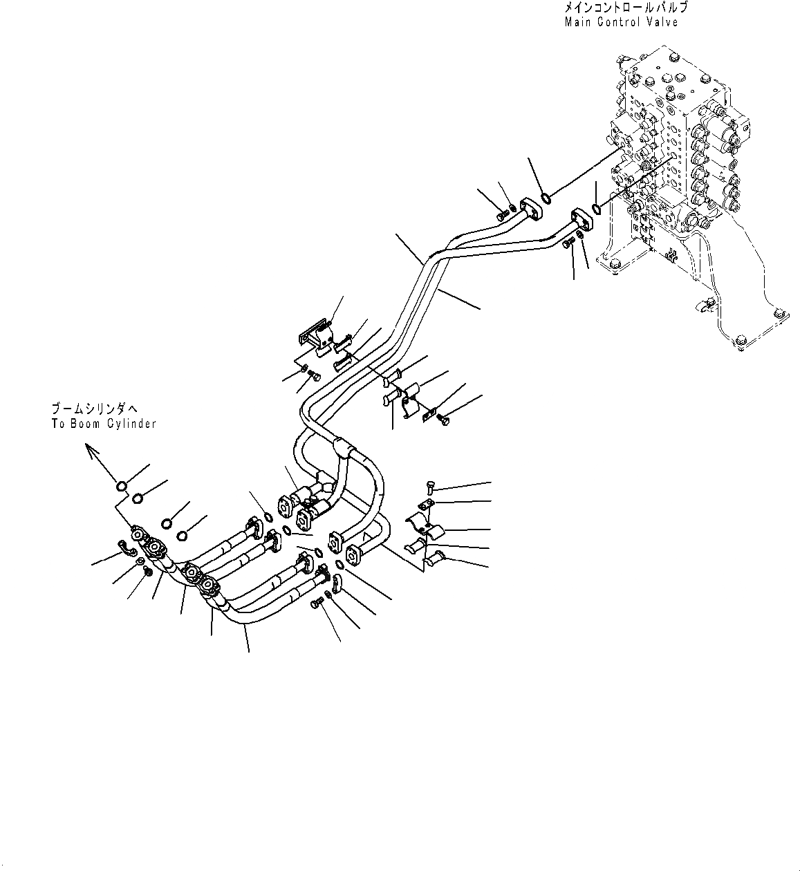 Схема запчастей Komatsu PC240LC-8 - ТРУБЫ СТРЕЛЫ ТРУБЫ СТРЕЛЫ