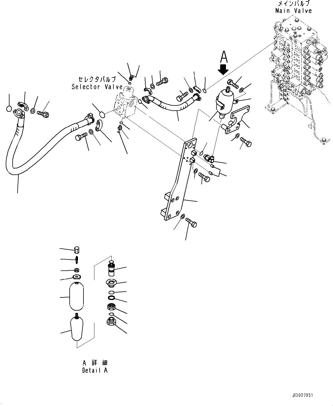 Схема запчастей Komatsu PC240LC-8 - НАВЕСН. ОБОРУД ТРУБЫ, ATT, ОСНОВН. ТРУБЫ, RHS НАВЕСН. ОБОРУД ТРУБЫ, ATT