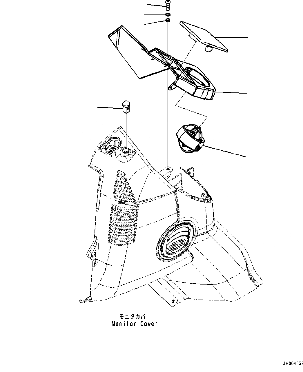 Схема запчастей Komatsu PC240LC-8 - КАБИНА, КАБИНА IN ЧАСТИ, МОНИТОР COVER КАБИНА