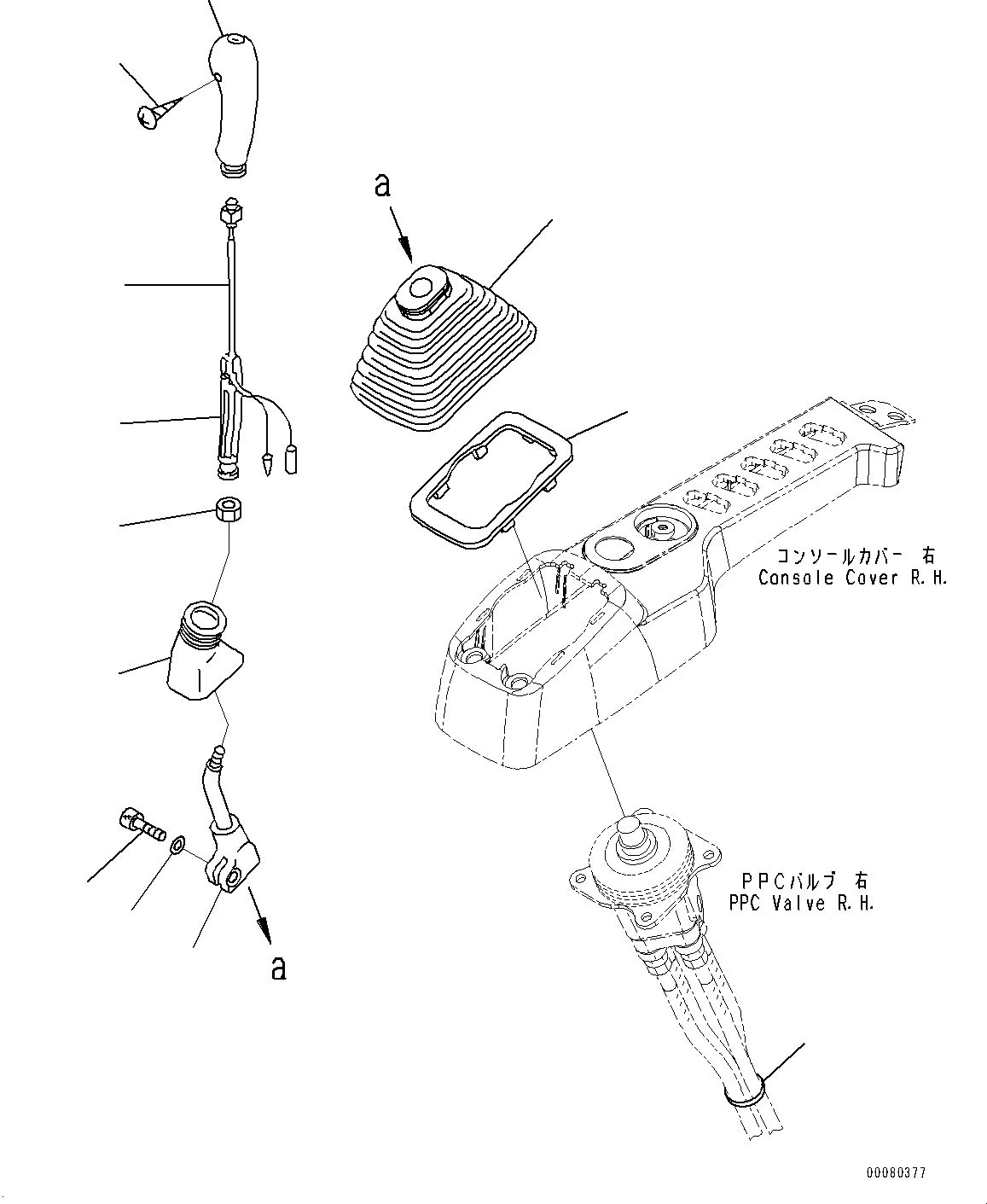 Схема запчастей Komatsu PC240LC-8 - КАБИНА, ПОЛ, РЫЧАГ, RHS КАБИНА