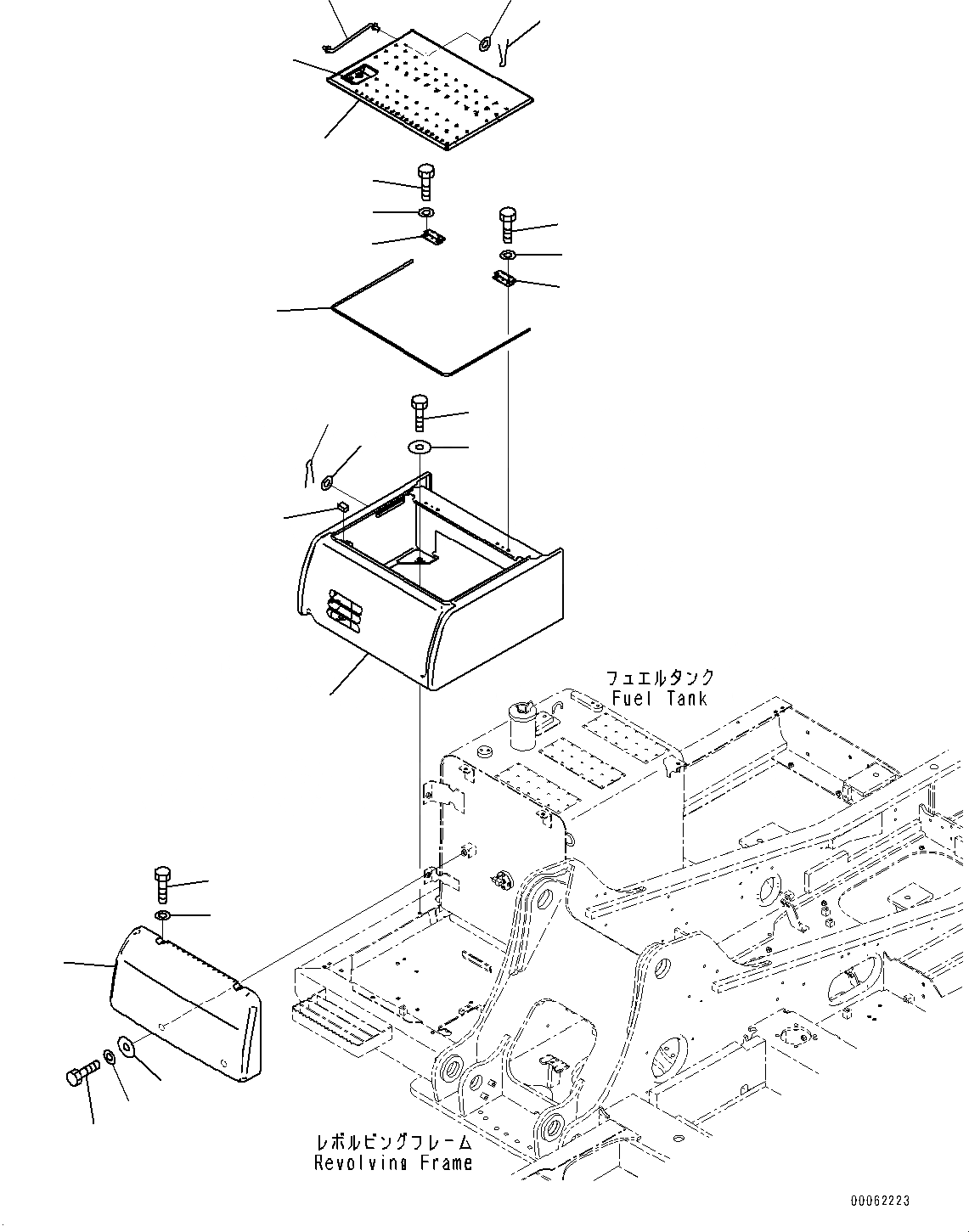 Схема запчастей Komatsu PC240LC-8 - АККУМУЛЯТОРН. ОТСЕК АККУМУЛЯТОРН. ОТСЕК