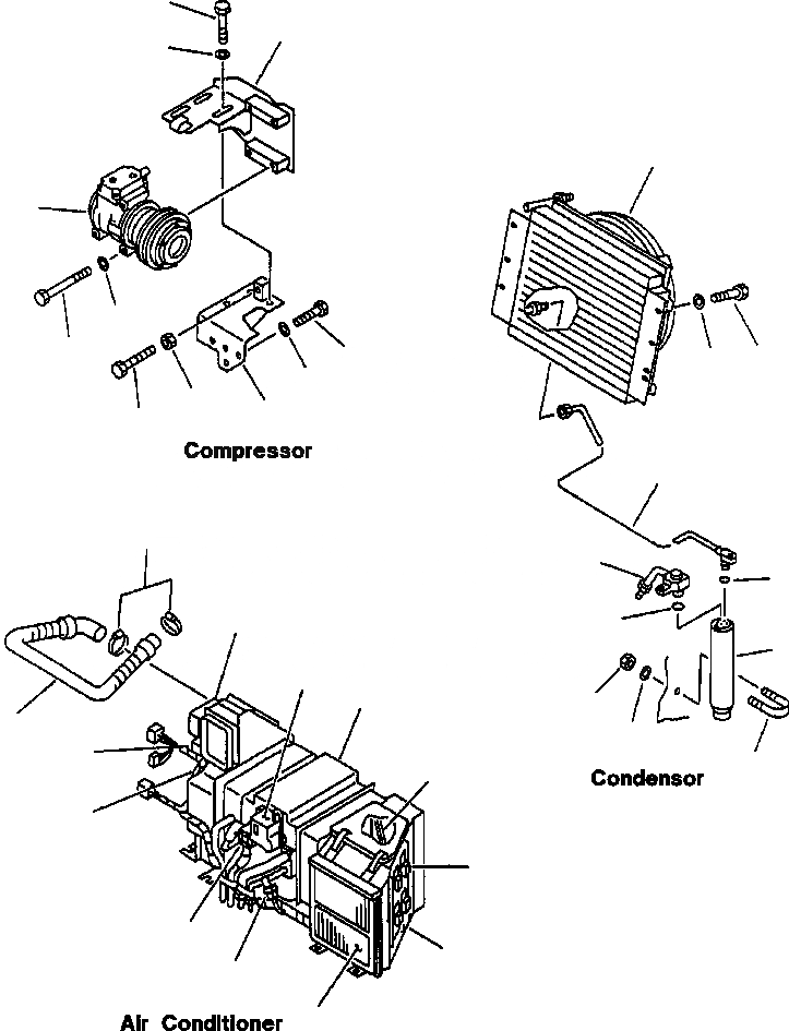 Схема запчастей Komatsu PC250LC-6LC - FIG NO. K7- КОНДИЦ. ВОЗДУХА (БЛОК) КАБИНА ОПЕРАТОРА И СИСТЕМА УПРАВЛЕНИЯ