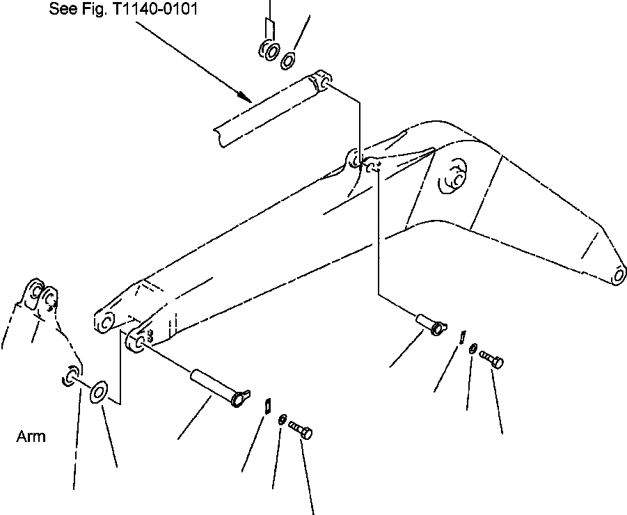 Схема запчастей Komatsu PC250LC-6LC - FIG NO. T- СТРЕЛА ВЕРХН. ПАЛЕЦ И НИЖН. ПАЛЕЦ РАБОЧЕЕ ОБОРУДОВАНИЕ