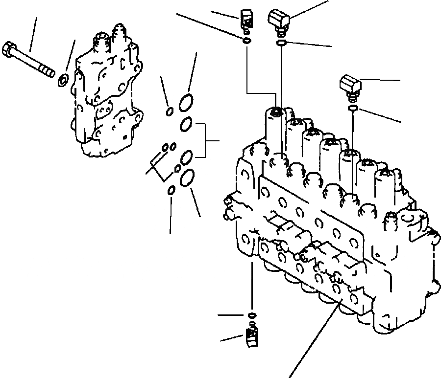 Схема запчастей Komatsu PC250LC-6LE - FIG NO. H-7 ОСНОВН. КЛАПАН ONE АКТУАТОР КОМПЛЕКТ ГИДРАВЛИКА