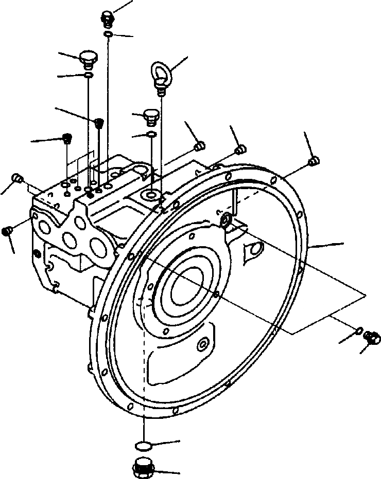 Схема запчастей Komatsu PC250LC-6LE - FIG NO. H- ОСНОВН. НАСОС ПЕРЕДН. КОРПУС ASSEMBLY ГИДРАВЛИКА