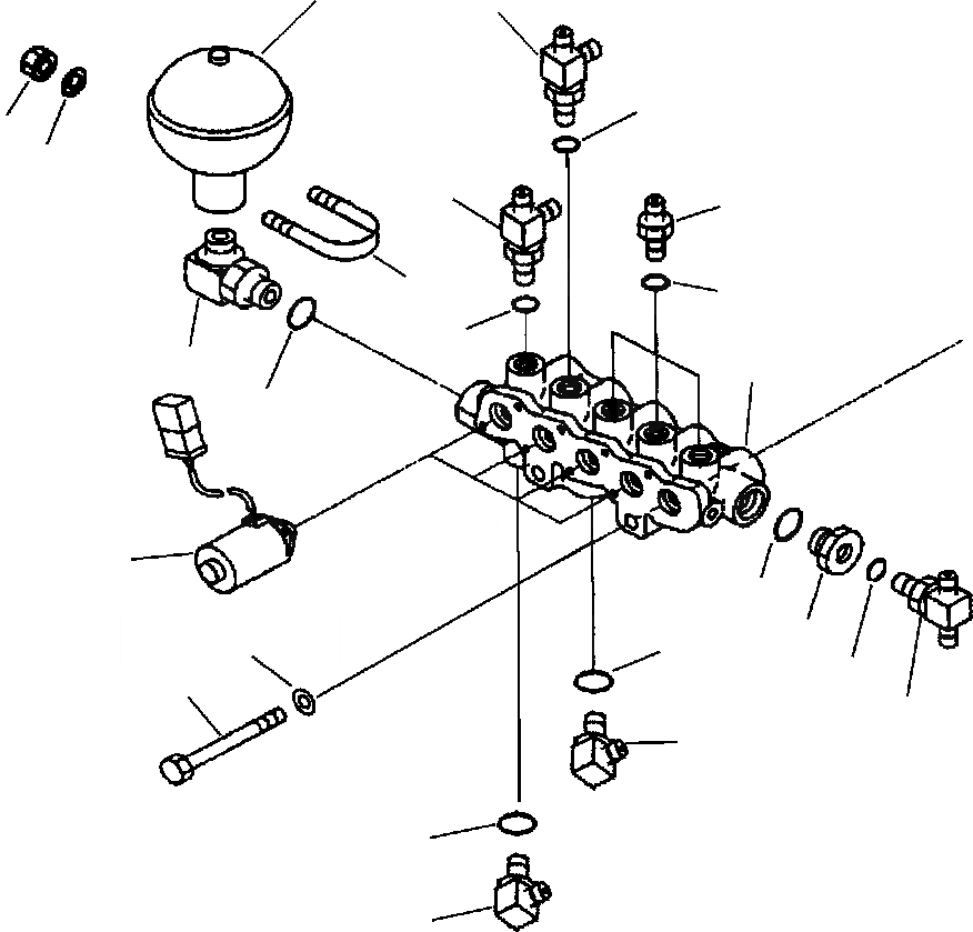 Схема запчастей Komatsu PC250LC-6LE - FIG NO. H8-AA ГИДРОЛИНИЯ СОЛЕНОИДНЫЙ КЛАПАН И АККУМУЛЯТОР ГИДРАВЛИКА