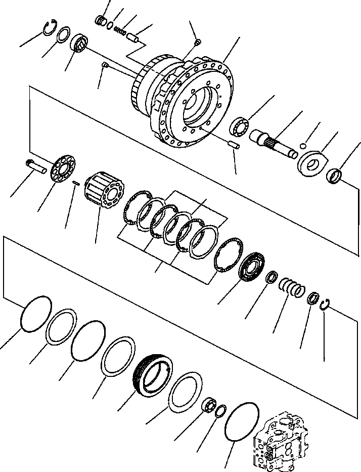 Схема запчастей Komatsu PC250LC-6LE - FIG NO. P-A МОТОР ХОДА МОТОР И ТОРМОЗ. - заводской номер A89 И UP НИЖНЯЯ ГИДРОЛИНИЯ И ЛИНИЯ ХОДА