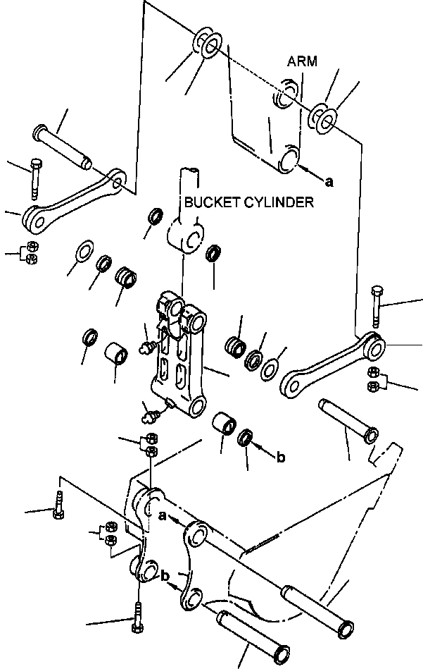 Схема запчастей Komatsu PC250LC-6LE - FIG NO. T- СОЕДИНЕНИЕ КОВШАAGE РАБОЧЕЕ ОБОРУДОВАНИЕ